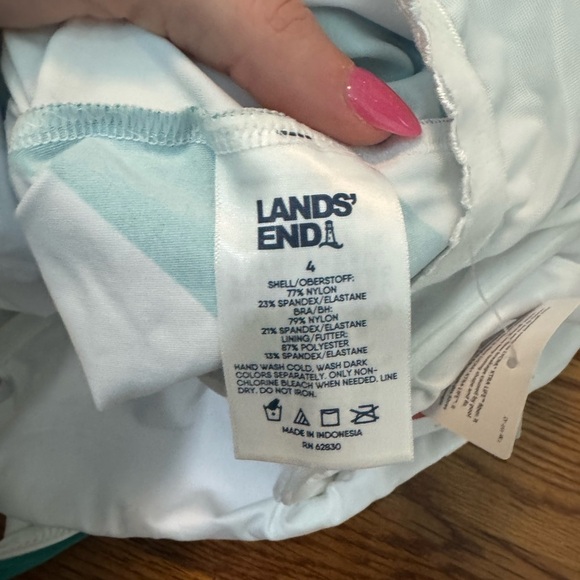 NWT Lands’ End Women's Square Neck Underwire Tankini Swimsuit Top Size 4 - Picture 7 of 11